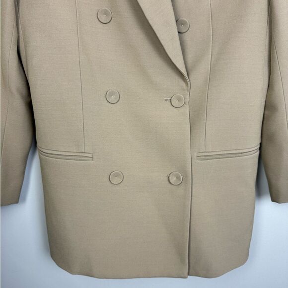 BRANDON MAXWELL | NEW The Clara Blazer Brown Wool Silk Blend Women’s Size 8 - Picture 8 of 15